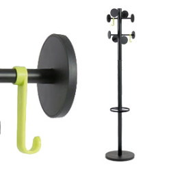 Appendiabiti alba a 8 posti 175cm nero stan3 [pmstan3-n]