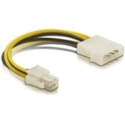 cable delock p4 - molex 4pin st/st 0,15m [82391]