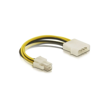 cable delock p4 - molex 4pin st/st 0,15m [82391]