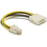 cable delock p4 - molex 4pin st/st 0,15m [82391]