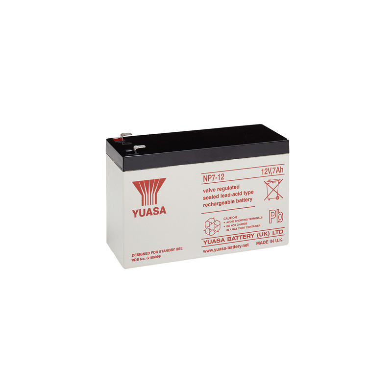 batteria yuasa al piombo-acido per ups 12 v 7 ah, np7-12