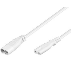 cavo prolunga alimentazione 2 poli c7/c8 2mt bianco