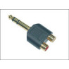 adattatore audio 6.3mm maschio a 2 rca femmina