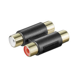 adattatore audio doppio rca femmina/femmina