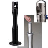 Posacenere medial international da terra a colonna inox nero [108006]