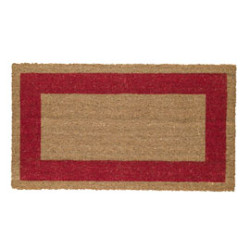 Zerbino veloc in cocco con fondo in vinile 60x100cm rosso [zv17bo6010