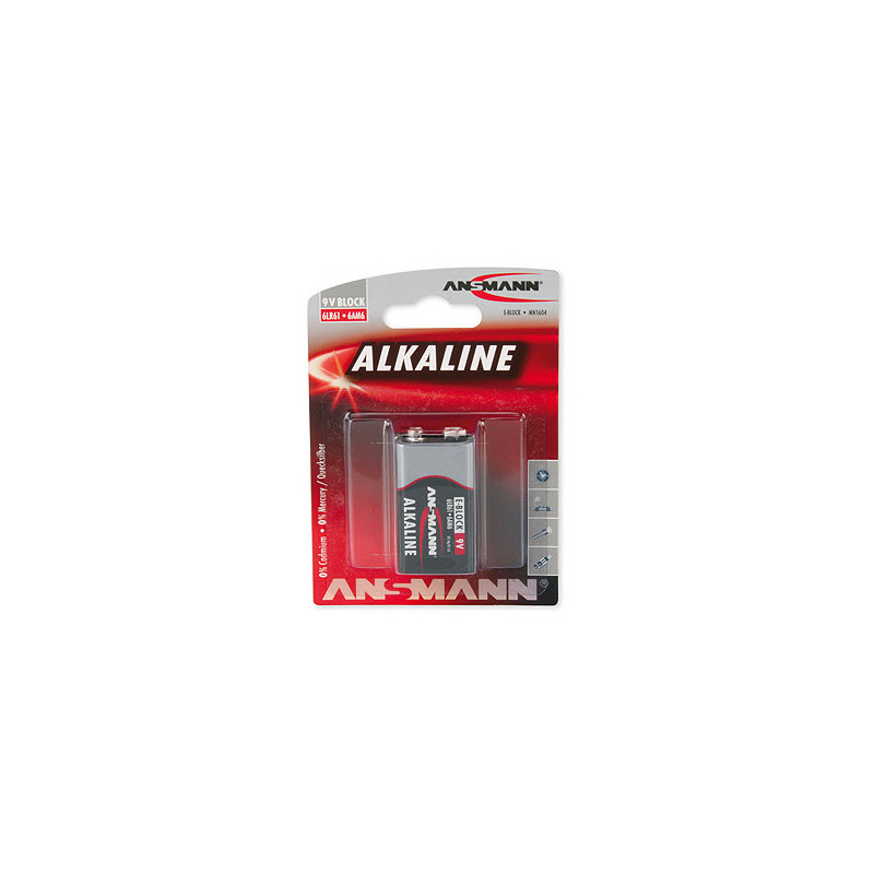 pila ansmann 1 pz. alkaline 9v red-line [1515-0000]