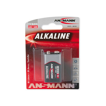 pila ansmann 1 pz. alkaline 9v red-line [1515-0000]