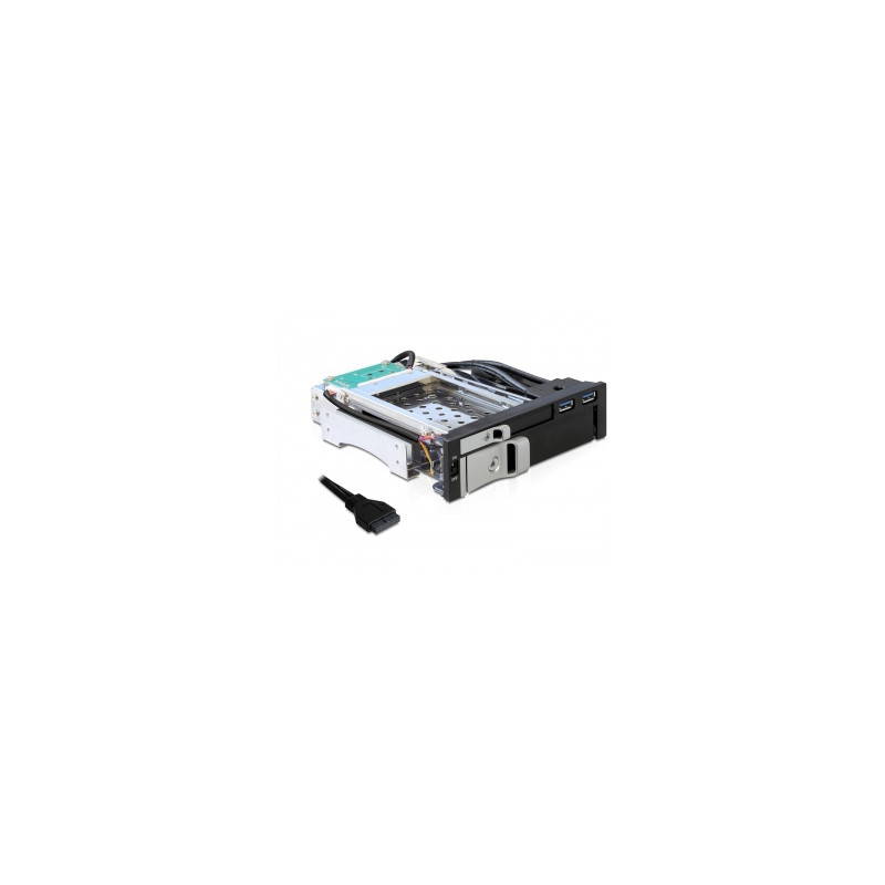 adattatore hard disk delock 5,25 per 2,5/3,5 sas/sata hdd + 2xusb