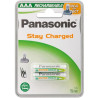 pila ricaricabile panasonic 2 pz. per dect use aaa micro 1.20v 750mah