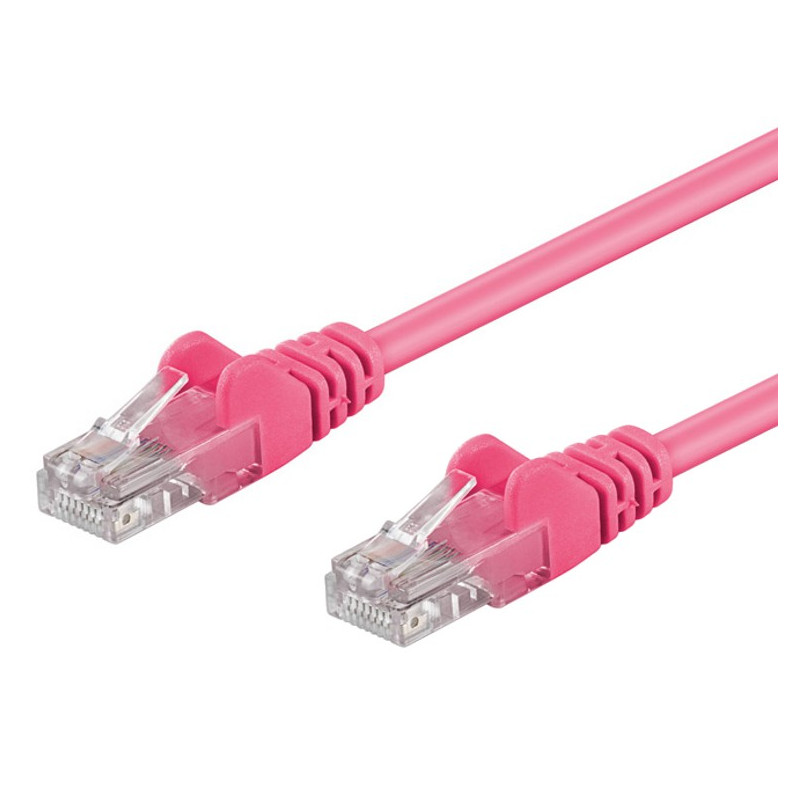 cavo di rete patch cca cat. 6 rosa utp 2 m