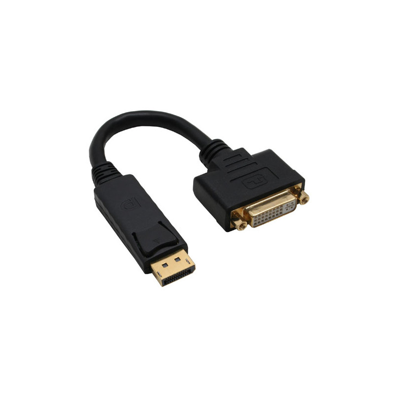 adattatore displayport inline da displayport maschio a dvi-d