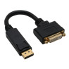 adattatore displayport inline da displayport maschio a dvi-d