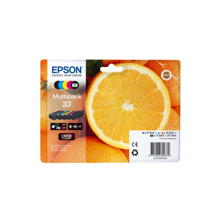 cartuccia epson multipack claria premium bk/pbk/c/m/y 33 t 3337 [c13t33374010]