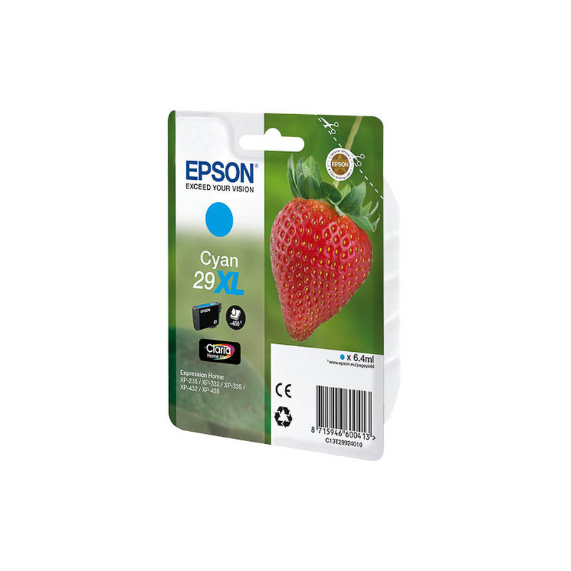 cartuccia epson fragola 29 xl in blister con allarme per xp-235-332-335-432-435