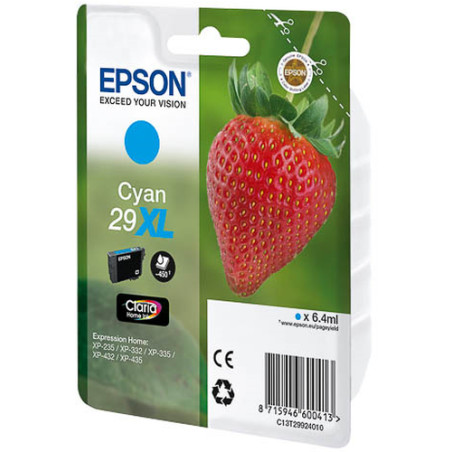 cartuccia epson fragola 29 xl in blister con allarme per xp-235-332-335-432-435