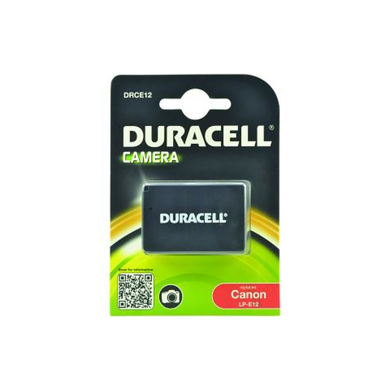 batteria duracell li-ion 750 mah per canon lp-e12 [drce12]