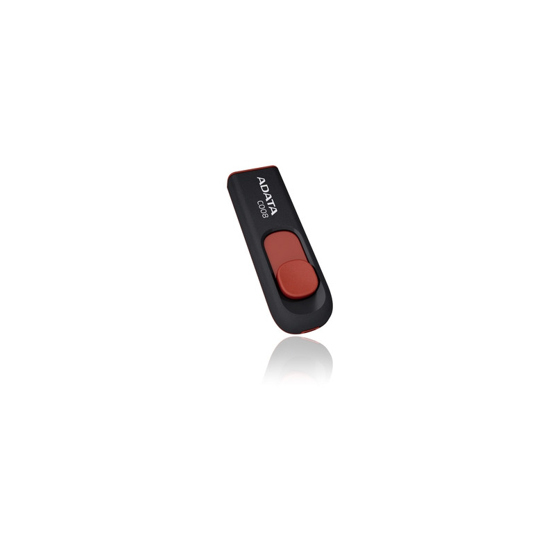 pen drvie 64gb adata usb 2.0 stick c008 black/red [ac008-64g-rkd]