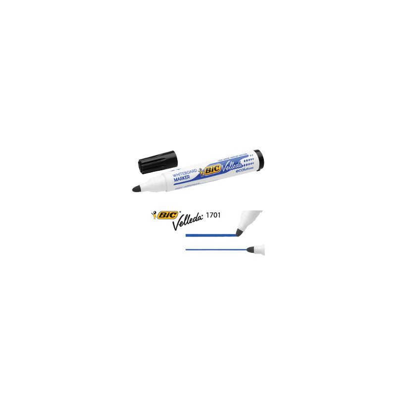 marcatore p.tonda 1.5mm nero whiteboard velleda? 1701 recycled bic?