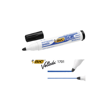 marcatore p.tonda 1.5mm nero whiteboard velleda? 1701 recycled bic?