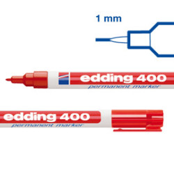 marcatore permanente edding 400 punta conica rosso [e-400 002]