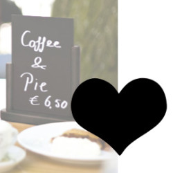 lavagna da parete 'cuore' silhouette securit [fb-heart]