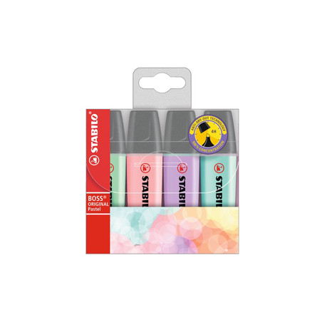 busta 4 evidenziatori stabilo boss pastel [70/4-2]