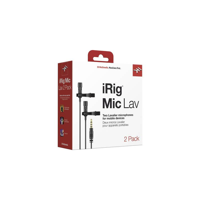 microfono portatile a clip lavalier ik multimedia irig mic lav 2
