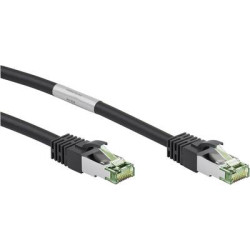 cavo di collegamento rj45 rete cat 8.1 s/ftp 5 m nero privo di alogeni,