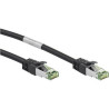 cavo di collegamento rj45 rete cat 8.1 s/ftp 5 m nero privo di alogeni,