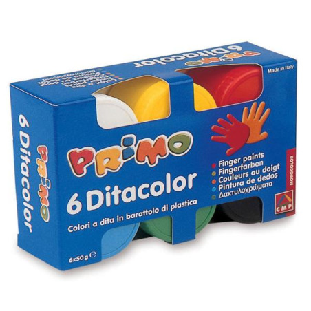 vasetti tempera a dita primo cf.6 50ml [226td50s]