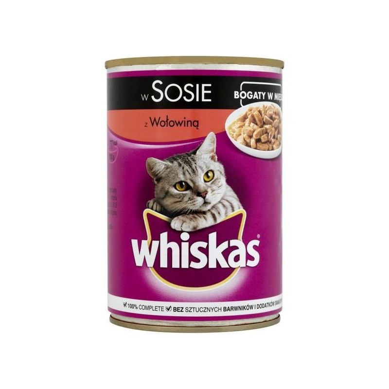 cibo per gatti whiskas beef in sauce (0.40kg)
