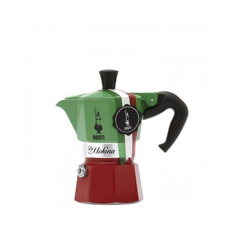 caffettiera bialetti la mokina italia tricolore [0005650]