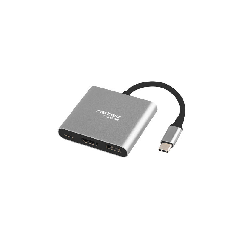 hub natec multi port fowler mini usb-c grigio [ainata000000002]