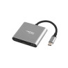 hub natec multi port fowler mini usb-c grigio [ainata000000002]