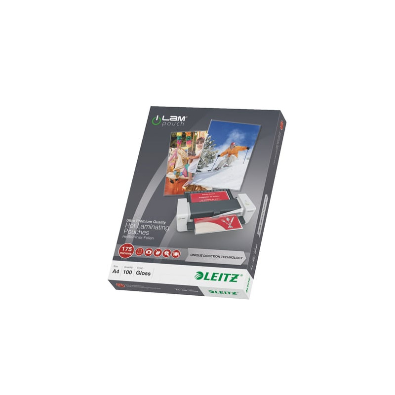 100 pouches ilam a4-216x303mm 175micron leitz [74830000]