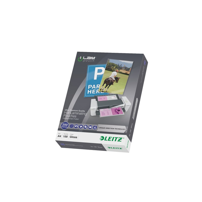 100 pouches ilam a4-216x303mm 250micron leitz [74840000]