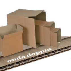 Scatola cartone per imballo avana onda doppia p600xl600xh600mm pz: