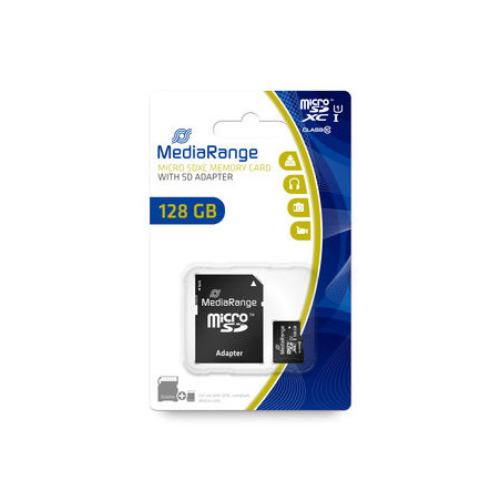 128gb scheda micro-sd mediarange [mr945]