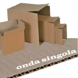 Scatola cartone per imballo avana onda singola p357xl255xh273mm pz: