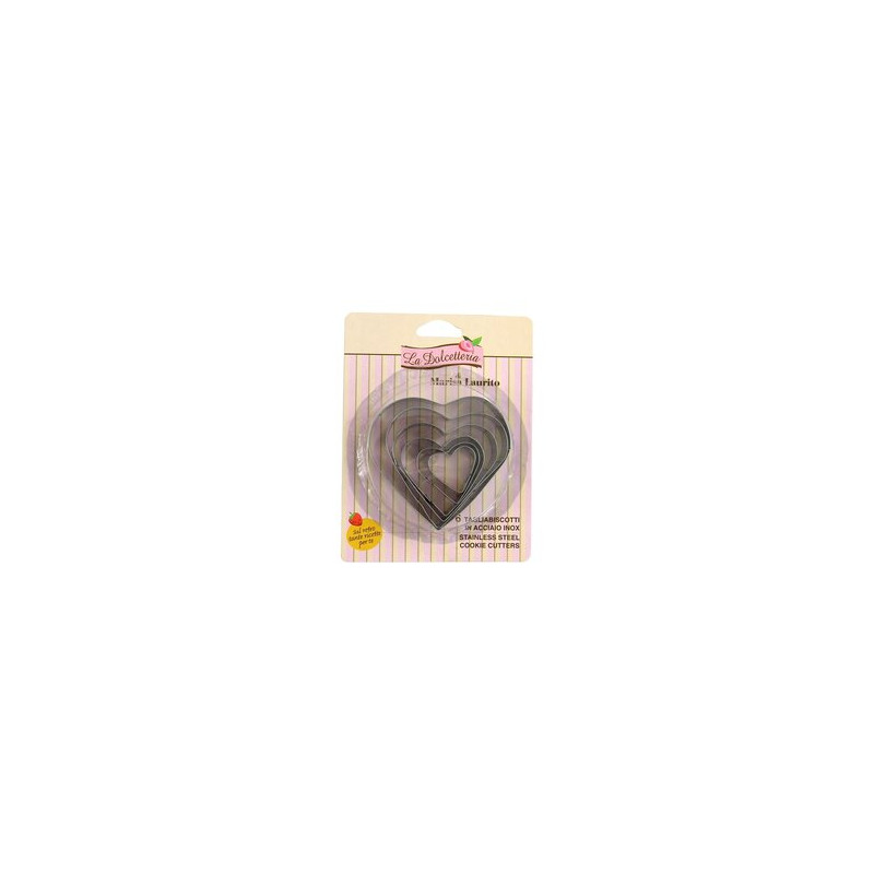 stampo biscotti gp & me a forma di cuore 6pz 5036
