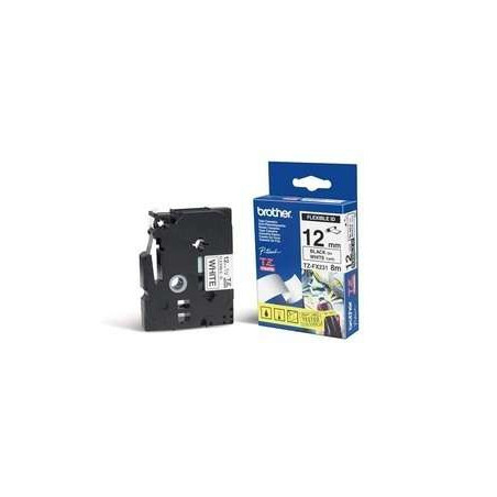 Nastro lam. flessibile tze-fx231 12mmx8mt nero/bianco [tzefx231]