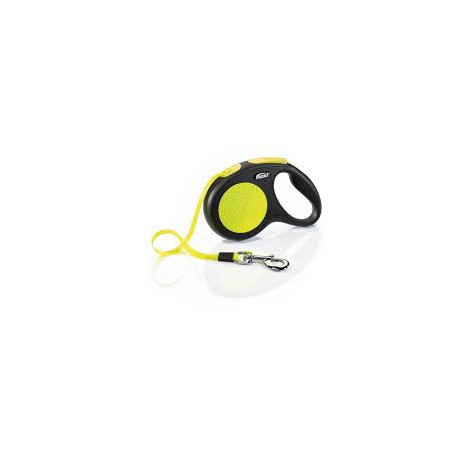 guinzaglio rettratile flexi new neon m 5m/25kg giallo