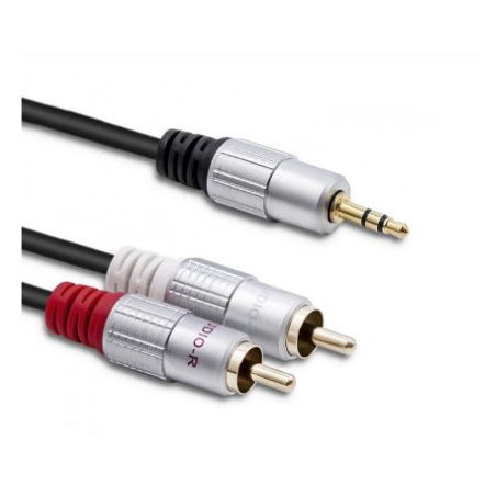 cavo qoltec 2xrca mini jack 3.5 mm [akqolia00052339]