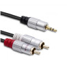 cavo qoltec 2xrca mini jack 3.5 mm [akqolia00052339]
