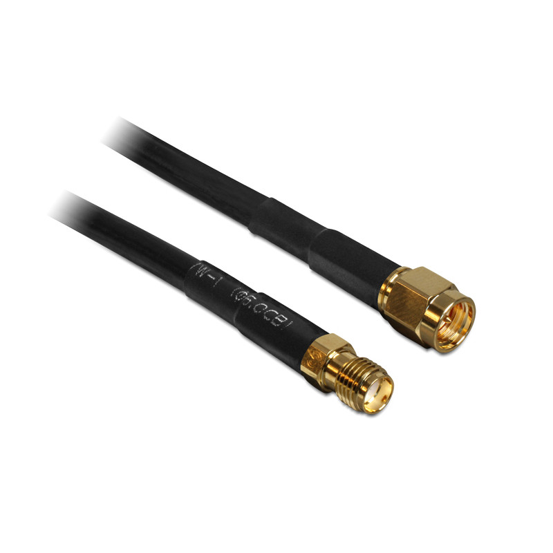 cavo antenna sma m/f a basse perdite 10m nero