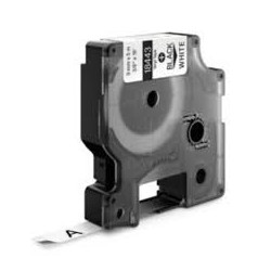 Nastro vinile 9mm x 5.5mt nero su bianco 18443 rhino pz: 5 [s0718580]