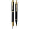 set penna a sfera e stilografica parker im nero/oro 2pz [2093216]