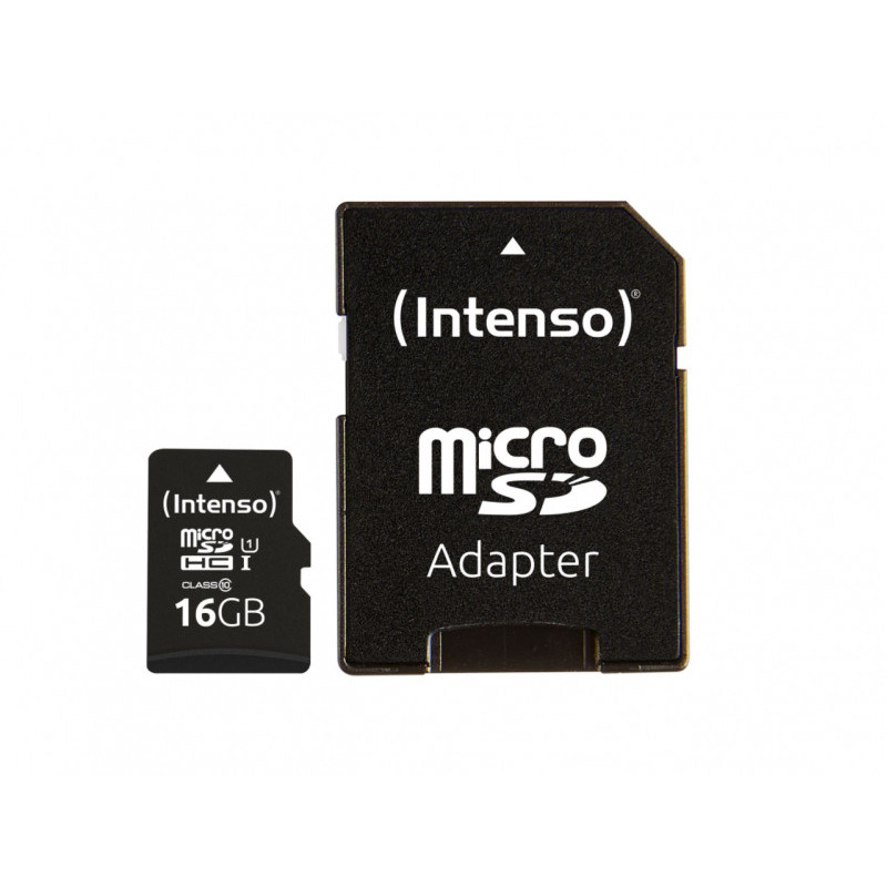 16gb scheda microsdhc intenso intenso uhs-i u1 class 10 con adatatore