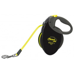 guinzaglio retrattile flexi per cane 8m nero/giallo